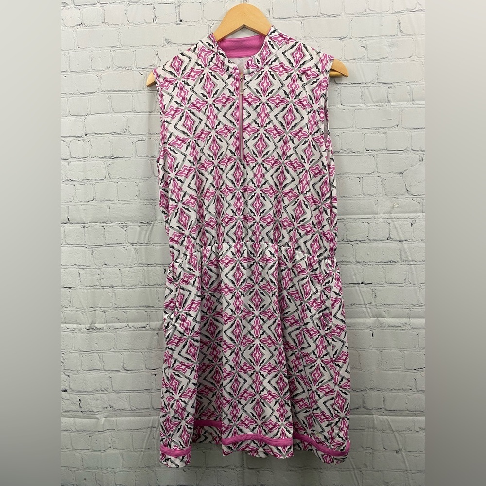 Pink Geometric Mini Dress